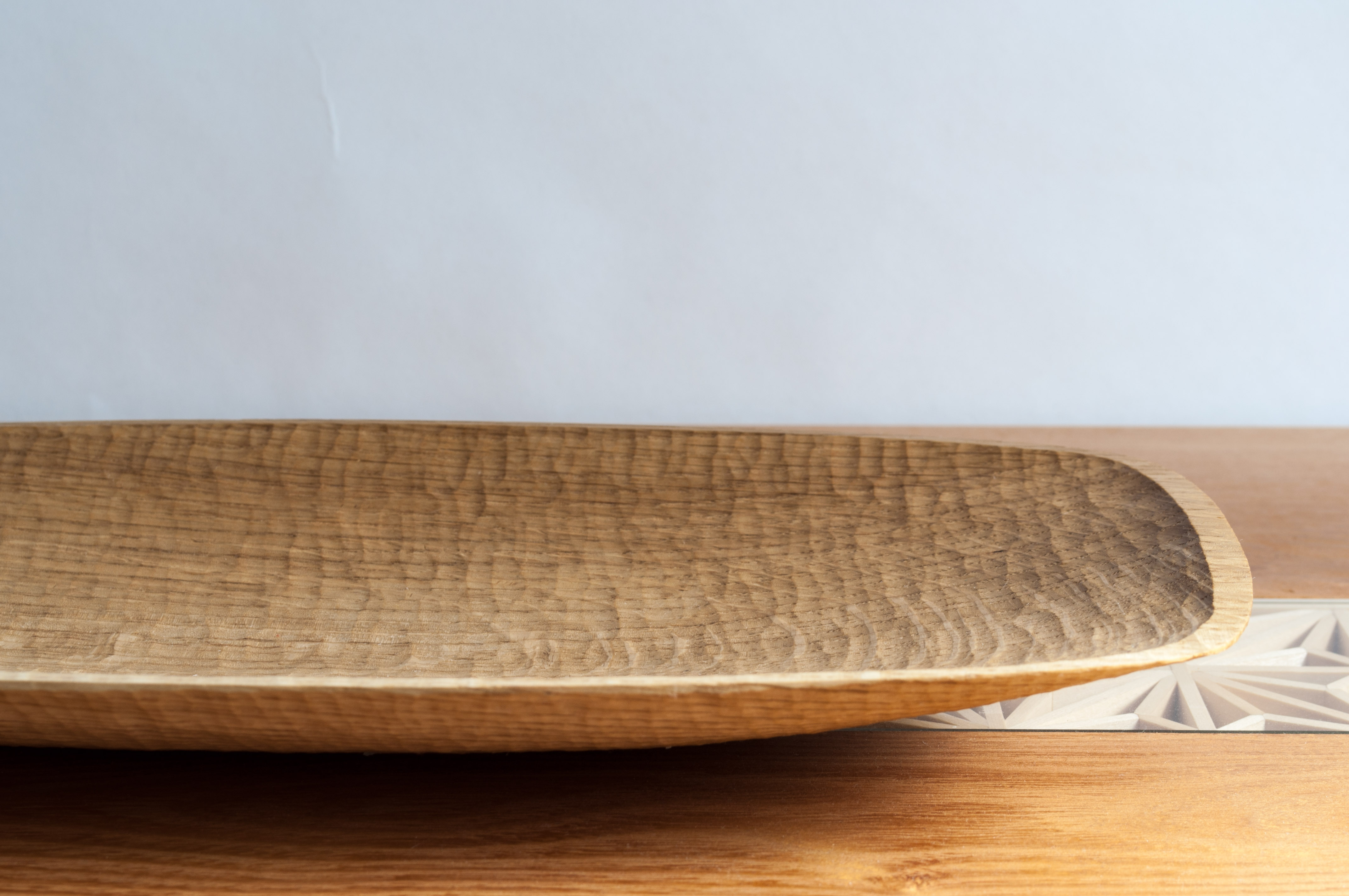 Carved Tray in White Oak - Big Sand Woodworking