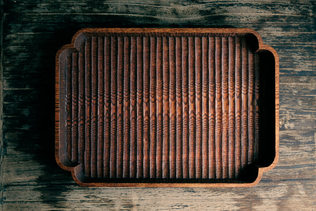 Traditional Japanese Carved Ash Tray - Big Sand Woodworking